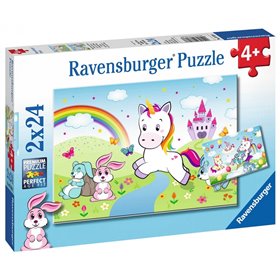 Ravensburger Παζλ 2X24 Τεμ. Μαγικός Μονόκερος 