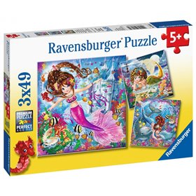 Ravensburger Παζλ 3X49 Τεμ. Γοργόνες 