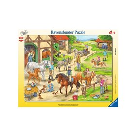 Ravensburger Παζλ Καρτέλα 40 Τεμ. Φάρμα Αλόγων  Ravensburger Παζλ Καρτέλα 40 Τεμ. Φάρμα Αλόγων