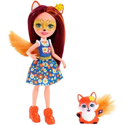 Mattel Enchantimals Κούκλα Και Ζωάκι Felicity Fox And Flick 