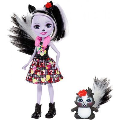 Mattel Enchantimals Κούκλα Και Ζωάκι Sage Skunk And Caper 