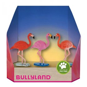 BULLYLAND Μινιατούρες Φλαμίνγκο Σετ Δώρου 3 Τεμάχια 