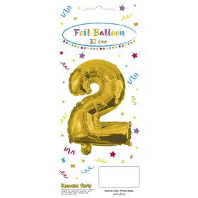 PROCOS Decorata Party Gold Foil No 2 Μπαλόνι - Χρυσό  PROCOS Decorata Party Gold Foil No 2 Μπαλόνι - Χρυσό