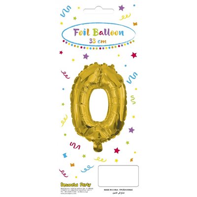 PROCOS Decorata Party Gold Foil No 0 Μπαλόνι - Χρυσό 