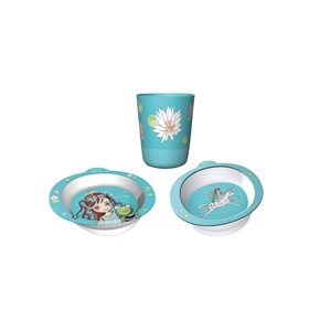 Chic Mic Παιδικό Σετ Φαγητού Set Of 3 Queeny And Frog 