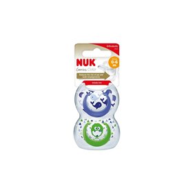 NUK Πιπίλα Σιλικόνης Genious Color 2 Τεμάχια - 2 Σχέδια 