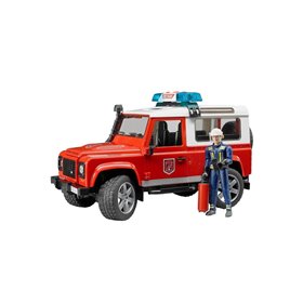 bruder Land Rover Defender Πυροσβεστικό Όχημα Με Πυροσβέστη  bruder Land Rover Defender Πυροσβεστικό Όχημα Με Πυροσβέστη