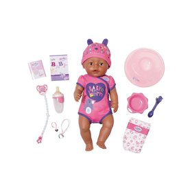 Zapf Creation Baby Born Διαδραστική Κούκλα Με Απαλό Δέρμα, Καφέ Μάτια Και Αξεσουάρ 43Εκ. 