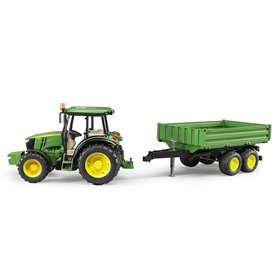 bruder John Deere 5115 M Τρακτέρ Με Καρότσα  bruder John Deere 5115 M Τρακτέρ Με Καρότσα