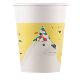 PROCOS Decorata Ποτήρια Χάρτινα Αρκτική (8 Τεμάχια)  PROCOS Decorata Ποτήρια Χάρτινα Αρκτική (8 Τεμάχια)