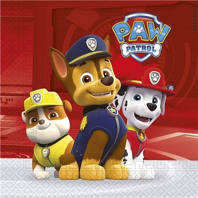 PROCOS Paw Patrol Ready For Action Χαρτοπετσέτες 33X33 (20Τεμάχια) 