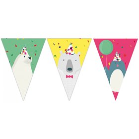 PROCOS Γιρλάντα Τρίγωνη Πλαστική Αρκτική (9 Σημαιάκια)  PROCOS Γιρλάντα Τρίγωνη Πλαστική Αρκτική (9 Σημαιάκια)