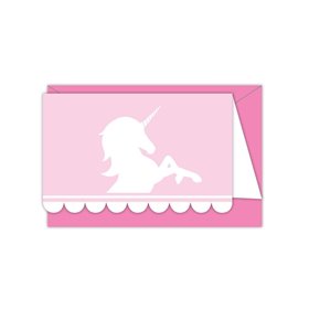 PROCOS Believe In Unicorns Προσκλήσεις Και Φάκελα Με Κοπτικό - 6Τμχ  PROCOS Believe In Unicorns Προσκλήσεις Και Φάκελα Με Κοπτικό - 6Τμχ