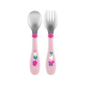 Chicco Mix And Match Σετ Πιρούνι - Κουτάλι 18Μ+ Κορίτσι 