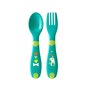 Chicco First Cutlery Σετ Πιρούνι - Κουτάλι 12M+ Πράσινο 