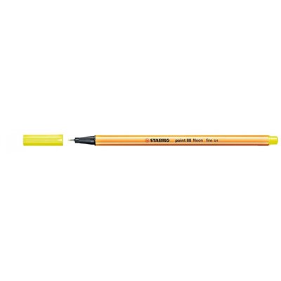 STABILO Fineliner Point Μαρκαδόρος Ακίδας 0,4Mm 88/24 Neon Κίτρινο 