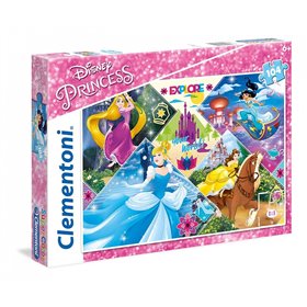 Clementoni Super Color Παζλ Disney Princess Explore Your World, 104Τμχ 