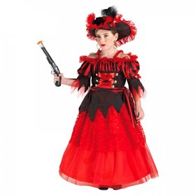 CLOWN Παιδική Στολή Πειρατίνα Όνειρο(Red Pirate) No.08, Κόκκινη  CLOWN Παιδική Στολή Πειρατίνα Όνειρο(Red Pirate) No.08, Κόκκινη