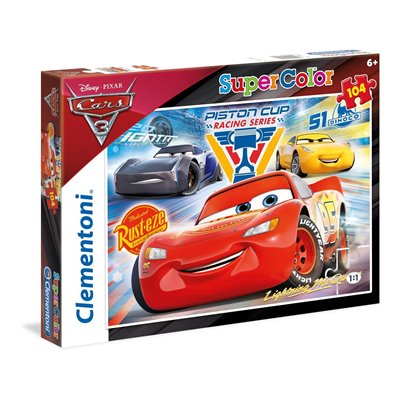 Clementoni Παζλ 104Τεμ. Super Color Αυτοκίνητα-Cars 3: Piston Cup Legends 