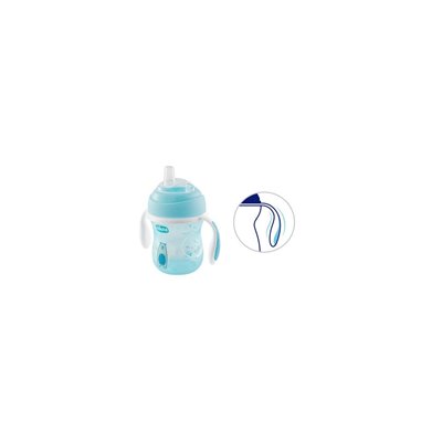Chicco Transition Cup, Soft Silicone Glove, 4M+, 200Ml Σιέλ 