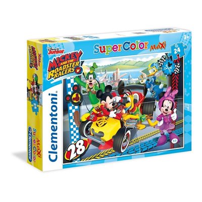 Clementoni Παζλ 24Τεμ. Maxi Super Color Mickey And The Roadster Racers 