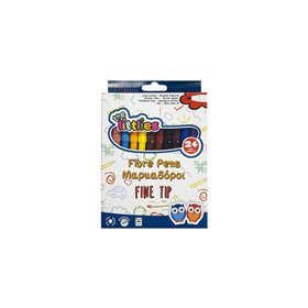 LUNA OFFICE LUNA The Littlies Μαρκαδόροι Λεπτοί Μεγάλης Διάρκειας 24Τμχ 