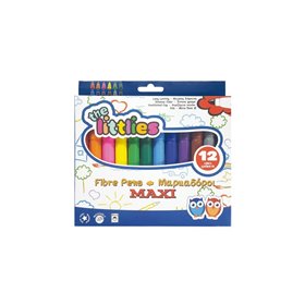 LUNA OFFICE LUNA The Littlies Μαρκαδόροι Χονδροί Μεγάλης Διάρκειας 12 Χρώματα 