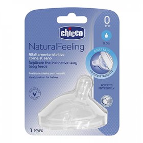 Chicco Θηλή Σιλικόνης Με Κλίση Natural Feeling Αργής Ροής, 0Μ+ 