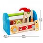 Hape Fix-It Tool Box - Καλαθάκι Με Βίδες &amp Εργαλεία Που Τα Αποθηκεύει &amp Μεταφέρεται - 17Τεμ. 