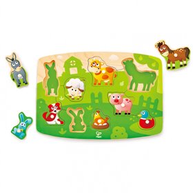 Hape Farmyard Peg Puzzle Παζλ Αγρόκτημα  Hape Farmyard Peg Puzzle Παζλ Αγρόκτημα