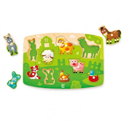 Hape Farmyard Peg Puzzle Παζλ Αγρόκτημα 