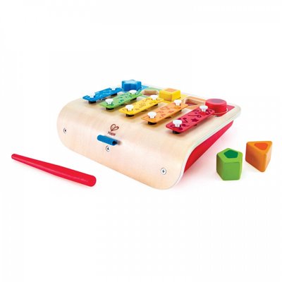 Hape Early Melodies Πιάνο - Ξυλόφωνο Με Γεωμετρικά Σχήματα S Sorter Xylophone 