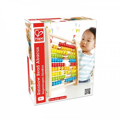 Hape Rainbow Bead Abacus Πολύχρωμος Άβακας 10 Στηλών 
