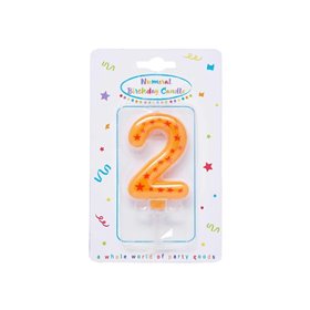 PROCOS Κεράκι Γενεθλίων Με Αστέρια Νούμερο 2  PROCOS Κεράκι Γενεθλίων Με Αστέρια Νούμερο 2