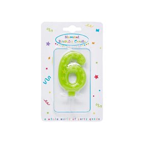 PROCOS Κεράκι Γενεθλίων Με Αστέρια Νούμερο 6  PROCOS Κεράκι Γενεθλίων Με Αστέρια Νούμερο 6