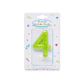 PROCOS Κεράκι Γενεθλίων Με Αστέρια Νούμερο 4  PROCOS Κεράκι Γενεθλίων Με Αστέρια Νούμερο 4