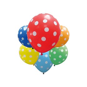 PROCOS Μπαλόνια Γενεθλίων Dots Πολύχρωμα - 6Τμχ  PROCOS Μπαλόνια Γενεθλίων Dots Πολύχρωμα - 6Τμχ