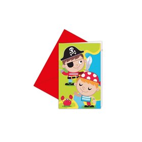 PROCOS Προσκλήσεις & Φάκελα Για Πάρτυ Μικροί Πειρατές - 6Τμχ  PROCOS Προσκλήσεις & Φάκελα Για Πάρτυ Μικροί Πειρατές - 6Τμχ