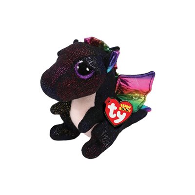 ty Beanie Boos Χνουδωτό Δράκος Μαύρος 15 Εκ. 