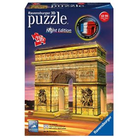 Ravensburger 3D Puzzle Night Edition 216 Τεμ. Η Αψίδα Του Θριάμβου  Ravensburger 3D Puzzle Night Edition 216 Τεμ. Η Αψίδα Του Θριάμβου
