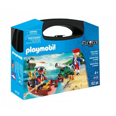 Playmobil Βαλιτσάκι Λιμενοφύλακας Με Κανόνι Και Πειρατής Σε Βάρκα 