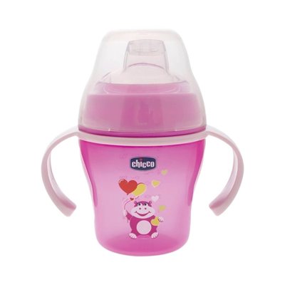 Chicco Κύπελλο Με Μαλακό Στόμιο 6M+ 200Ml Σε Ροζ Ή Σιέλ 