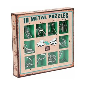 Professor Puzzle 10 Metal Puzzles - Πράσινο Σετ  Professor Puzzle 10 Metal Puzzles - Πράσινο Σετ