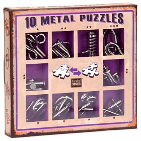 Professor Puzzle 10 Metal Puzzles - Μωβ Σετ  Professor Puzzle 10 Metal Puzzles - Μωβ Σετ