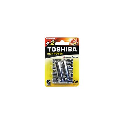 TOSHIBA Αλκαλικές Μπαταρίες AA High Power Value Pack4+2 Δώρο 