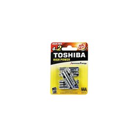 TOSHIBA Αλκαλικές Μπαταρίες AAA High Power Value Pack4+2 Δώρο 