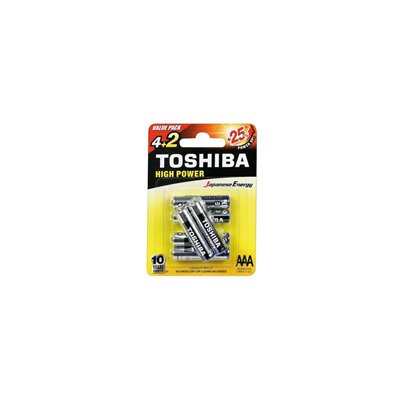 TOSHIBA Αλκαλικές Μπαταρίες AAA High Power Value Pack4+2 Δώρο 