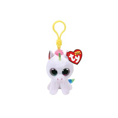 As company TY Beanie Boos Χνουδωτό Κλιπ Μπρελόκ Μονοκερος Λευκός 8.5 Εκ. 