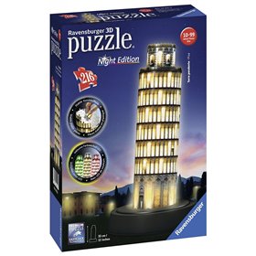 Ravensburger Παζλ 3D 216Τεμάχια Πύργος Της Πίζας Νυχτερινή Έκδοση  Ravensburger Παζλ 3D 216Τεμάχια Πύργος Της Πίζας Νυχτερινή Έκδοση