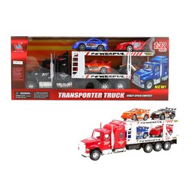  Friction Truck - Όχημα Μεταφοράς Αγωνιστικών Οχημάτων Με 4 Αυτοκινητάκια - 2 Σχέδια 